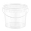 5Ltr Bucket with Handle and Lid-Clear;218mm(T) x 198mm(H) x 185mm(B)