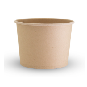 16oz PLA Lined Round Bamboo Bowl (500/Box)