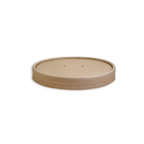 Bamboo Lid PLA Lined For Round Bamboo Bowl 12oz/16oz/24oz (500/Box)