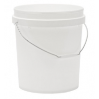 10Ltr Bucket with Handle and Lid-White;265mm(T) x 240mm(H) x 244mm(B)