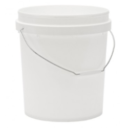 15Ltr Bucket with Handle and Lid-White;275mm(T) x 320mm(H) x 240mm(B)