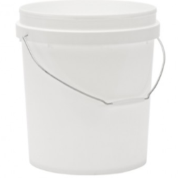 15Ltr Bucket with Handle and Lid-White;275mm(T) x 320mm(H) x 240mm(B)
