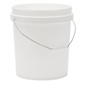 10Ltr Bucket with Handle and Lid-White;265mm(T) x 240mm(H) x 244mm(B)
