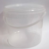 5Ltr Bucket with Handle and Lid-Clear;218mm(T) x 198mm(H) x 185mm(B)