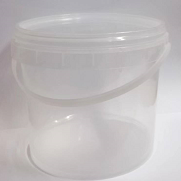 2.2Ltr Bucket with Handle and Lid-Clear