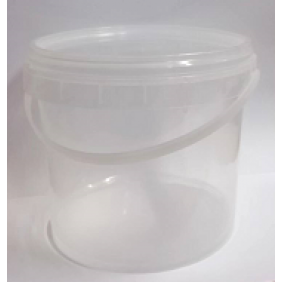 5Ltr Bucket with Handle and Lid-Clear;218mm(T) x 198mm(H) x 185mm(B)