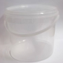 5Ltr Bucket with Handle and Lid-Clear;218mm(T) x 198mm(H) x 185mm(B)