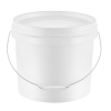 10Ltr Bucket with Handle and Lid-White;265mm(T) x 240mm(H) x 244mm(B)