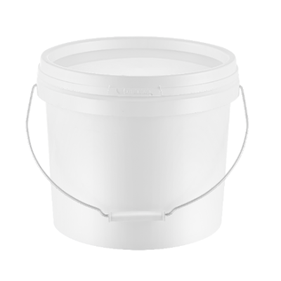 10Ltr Bucket with Handle and Lid-White;265mm(T) x 240mm(H) x 244mm(B)