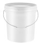 15Ltr Bucket with Handle and Lid-White;275mm(T) x 320mm(H) x 240mm(B)