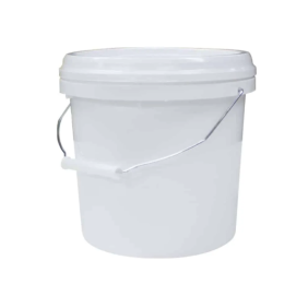 10Ltr Bucket with Handle and Lid-White;265mm(T) x 240mm(H) x 244mm(B)