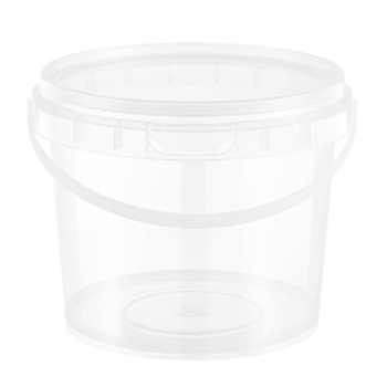 2.2Ltr Bucket with Handle and Lid-Clear