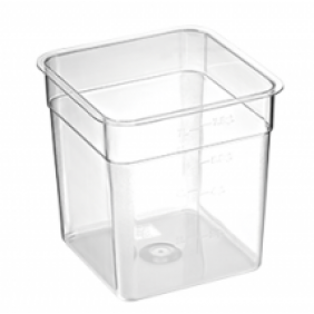 7 Litre Plastic Storage Bucket with Lid-Square-221x221x229mm