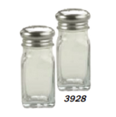 Salt & Pepper Shaker Pair - S/Steel Top Glass 60ml