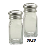 Salt & Pepper Shaker Pair - S/Steel Top Glass 60ml