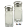 Salt & Pepper Shaker Pair - S/Steel Top Glass 60ml