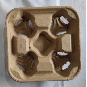 Moulded Fibre 4 Cup Carry Tray (50 Sheets)