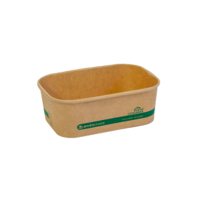 750ml PLA Lined Rectangle Paper Bowl (300/box)