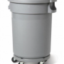 Grey Plastic Bin 80 Litre with Lid & Dolly