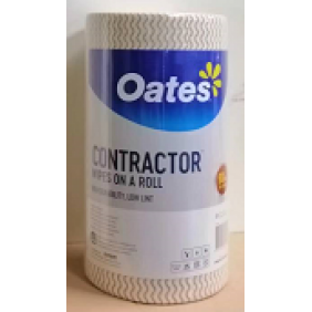 Oates Contractor Extra Thick Wipes Roll- Coffee 90 wipes-30x50cm each (45m Roll)