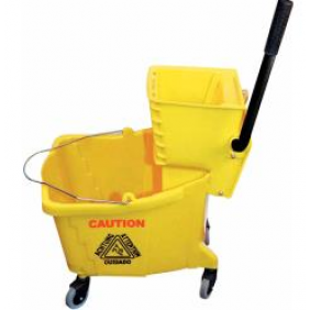 Yellow Plastic Mop Waring and Bucket