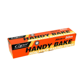 30cm X 50m Silicone Baking Paper Handy Bake Roll White
