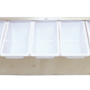 S/Steel Condiment Trays 5 Compartment