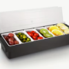 Plastic Condiment Trays 4/5/6 compartment - Black