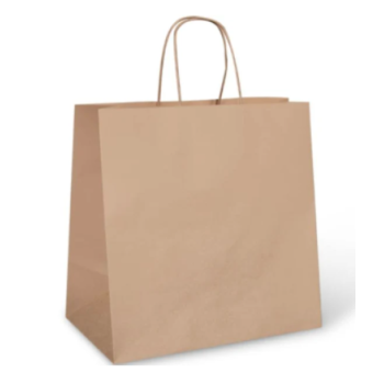 Paper Carry Bag Small Kraft Twist Handle 21x27x14cm (400 bags/box)