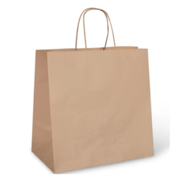 Paper Carry Bag Extra Large Kraft Twist Handle 33x33x18cm (250/Ctn)