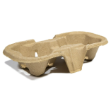 Moulded Fibre 2 Cup Carry Tray (500 Sheets/box)