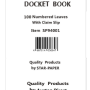 Single Docket Book 100 Leaves with Claim Slip-Take Away (lengthening) (10/pack)