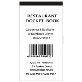 Duplicate Docket Book 50 Leaves-Carbonless (lengthening) (10/pack)