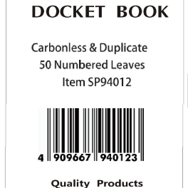 Duplicate Docket Book 50 Leaves-Carbonless (lengthening) (10/pack)