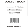 Triplicate Docket Book 33 Leaves-Carbonless (10/pack)