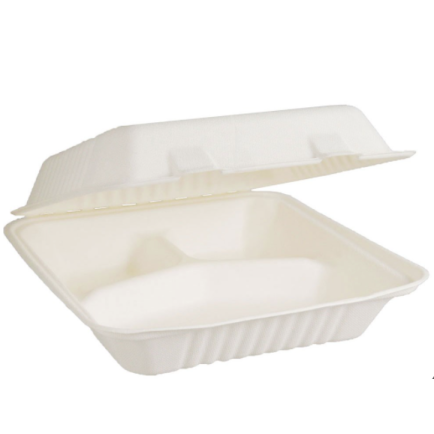 9"x9" Fibre Large Dinner Pack 3 COMP-Sugarcane (200 Sheets)