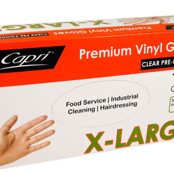 Extra Large Natural Vinyl Gloves - Powdered (100/Box)