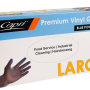 Large Blue Vinyl Gloves - Powder Free (100/Box)