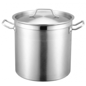 S/Steel Stockpot with Lid 50x60cm(H) 115L (High impact 3 ply thermal base)