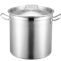 40x40cm(H) S/Steel Stockpot with Lid 50L (High impact 3 ply thermal base)
