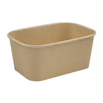 1000ml PLA Lined Rectangle Paper Container (300/Box)