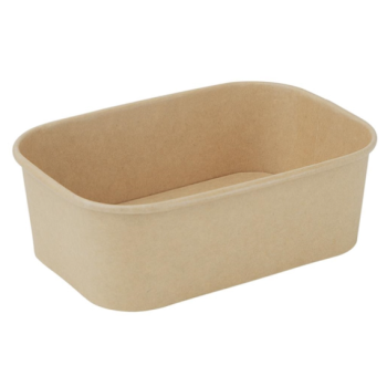 750ml PLA Lined Rectangle Paper Container (300/box)
