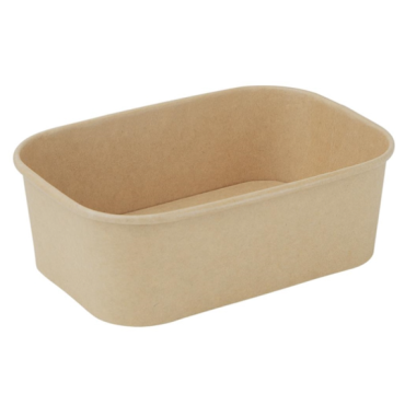 750ml PLA Lined Rectangle Paper Container (300/box)