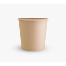 24oz PLA Lined Round Bamboo Bowl (500/Box)