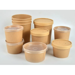 12oz PLA Lined Round Paper Soup Bowl (500/box)