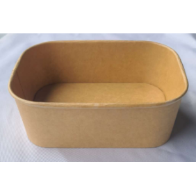 500ml PLA Lined Rectangle Paper Bowl (300/box)