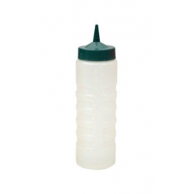 Clear Squeeze Bottle 750ml with Green Lid