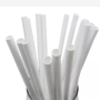  White/Green Paper Straws 200mm  (100 Sheets/Pack)