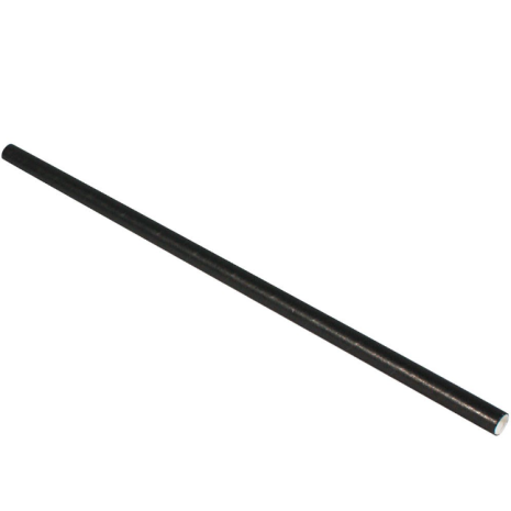 Paper Straws - Jumbo Black - 200mm (100 Sheets/Pack)