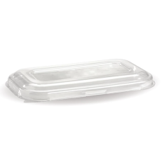 PET Lid for 850ml Fibre Rectangle Salad Bowl (500/box)